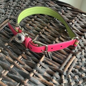 Coach Pink and Green Dog Collar